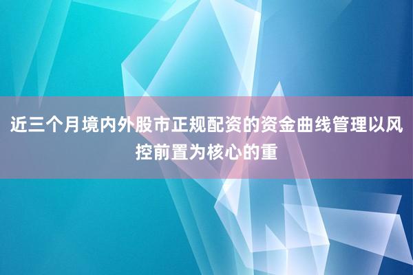 近三个月境内外股市正规配资的资金曲线管理以风控前置为核心的重