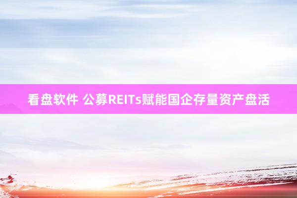 看盘软件 公募REITs赋能国企存量资产盘活