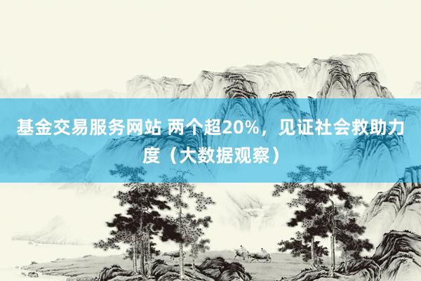 基金交易服务网站 两个超20%，见证社会救助力度（大数据观察）